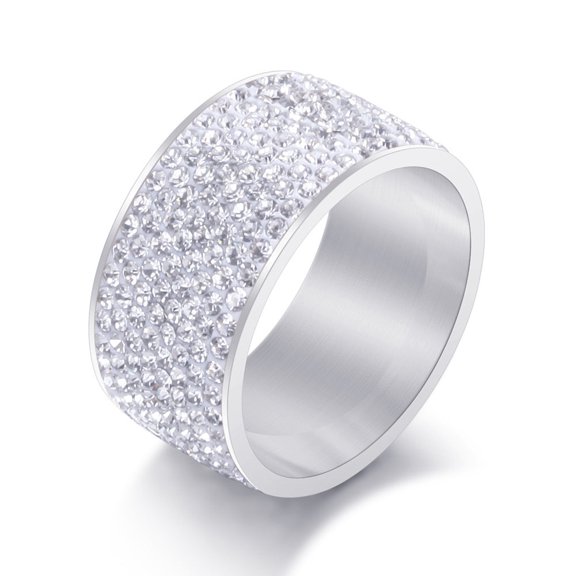 Mens Titanium Steel Diamond Ring Electroplated Durable Modern Jewelry For Everyday Wear Plus Special Occasions