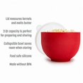 thumbnail image 6 of Silicone Popcorn Popper Collapsible Hot Air Microwavable Popcorn Maker Bowl Made without BPA Red, 6 of 7
