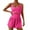 Pink, variant on Women Solid Color Cami Playsuits Sleeveless Sports Short Jumpsuits Summer