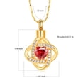 thumbnail image 4 of Cremation Jewelry Heart Urn Necklace for Ashes for Women Memorial Keepsake Simulated Birthstone Pendant for Loved Ones, 4 of 5