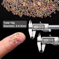 thumbnail image 2 of Uxcell Iridescent Glass Tiny Bubble Beads, 0.4-3mm 10g No Hole Micro Mini Round Champagne Water Droplets Beads, 2 of 6