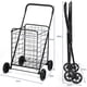 thumbnail image 3 of Carro de Compra Plegable Ligero Grande Costway Capacidad de 45 kg Portátil para Lavandería 57 x 58 x 91cm Negro, 3 of 10