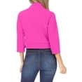 thumbnail image 3 of DondPO Womens Cardigans Sweaters Ladies Fashion Casual Solid Color Three Quarter Sleeve Sleeve Cardigan Short Small Coat Cardigan Sweaters for Women Sweaters for Women Pink M Clearance！, 3 of 6