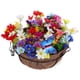 thumbnail image 2 of Artificial Hanging Basket with Flower Artificial Flowers in Basket Simulation Flower Decoration, 2 of 2