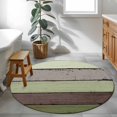 thumbnail image 4 of Round Area Rug 3ft,Farmhouse Sage Green Wood Board Washable Carpet Non-Slip Runner Accent Rugs Indoor Floor Mat for Bedroom Living Room Decor,Retro Wooden Grain, 4 of 9
