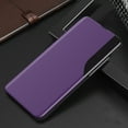 thumbnail image 2 of Case for iPhone 8 Plus / iPhone 7 Plus, Durable PU Leather Shockproof Mirror Window Flip Folio Phone Case with Magnetic Closure Kickstand Bracket Case for iPhone 8 Plus / iPhone 7 Plus,Purple, 2 of 7