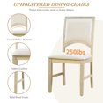 thumbnail image 5 of Harper & Bright Designs Expandable Dining Table Set for 6, Wooden Rectangular Kitchen Table with Removable Leaf, 4 Upholstered Dining Chairs and Long Bench, Natural, 5 of 20