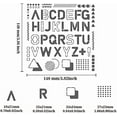 thumbnail image 2 of Letter Pattern Stainless Steel Template Tool Letters Circles Triangles Symbols Metal Drawing Stencil, 2 of 9