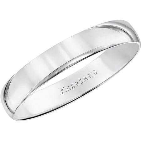 Keepsake 27kt White Gold Wedding Band With High-Polish Finish, 27mm ...