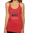 thumbnail image 1 of Wild Bobby, Mom Wife Boss Mother's Day Tri-Blend Racerback Tank Top, Vintage Red, X-Large, 1 of 6