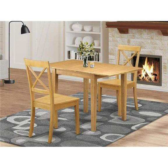3 Piece Norden Modern Dining Table Set - Oak