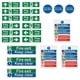 thumbnail image 1 of Emergency Fire Escape Signage Notice Sign Easy Mount Weatherproof Fire Exits Signs RIGHT LEFT UP DOWN Safety Signs, 1 of 4