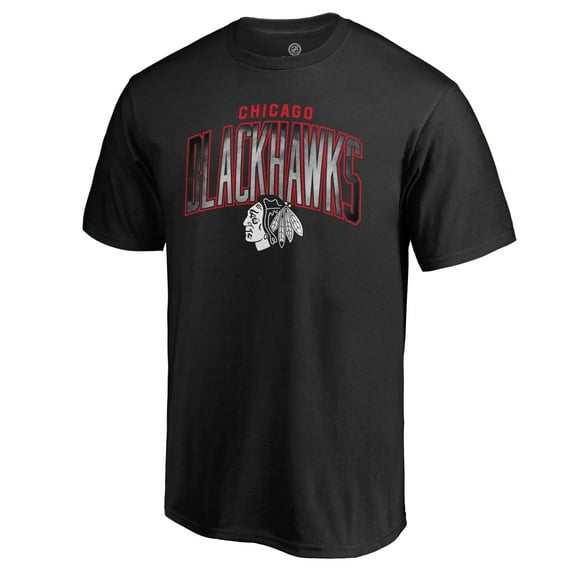 Men's Black Chicago Blackhawks Arch Smoke T-Shirt