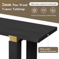 thumbnail image 6 of GZXS Contemporary Narrow Console Table for Hallway, Entryway, or Behind Couch, 2-Tier Storage Sofa Table with Pine Wood Legs and Metal Accent, Black, 6 of 10