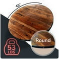 thumbnail image 4 of HEIRLOUM Reclaimed Wood Table Top - Rustic Recycled Solid Wood Perfect for Kitchens, Dining and Coffee Table Top (1pc 48" Round, IMP48R), 4 of 6