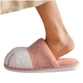thumbnail image 4 of Anuirheih Slippers for Women Indoor Outdoor Plush Warm House Slippers Soft Soled Bedroom Non-Slip Shoes Couple Winter(Pink), 4 of 7