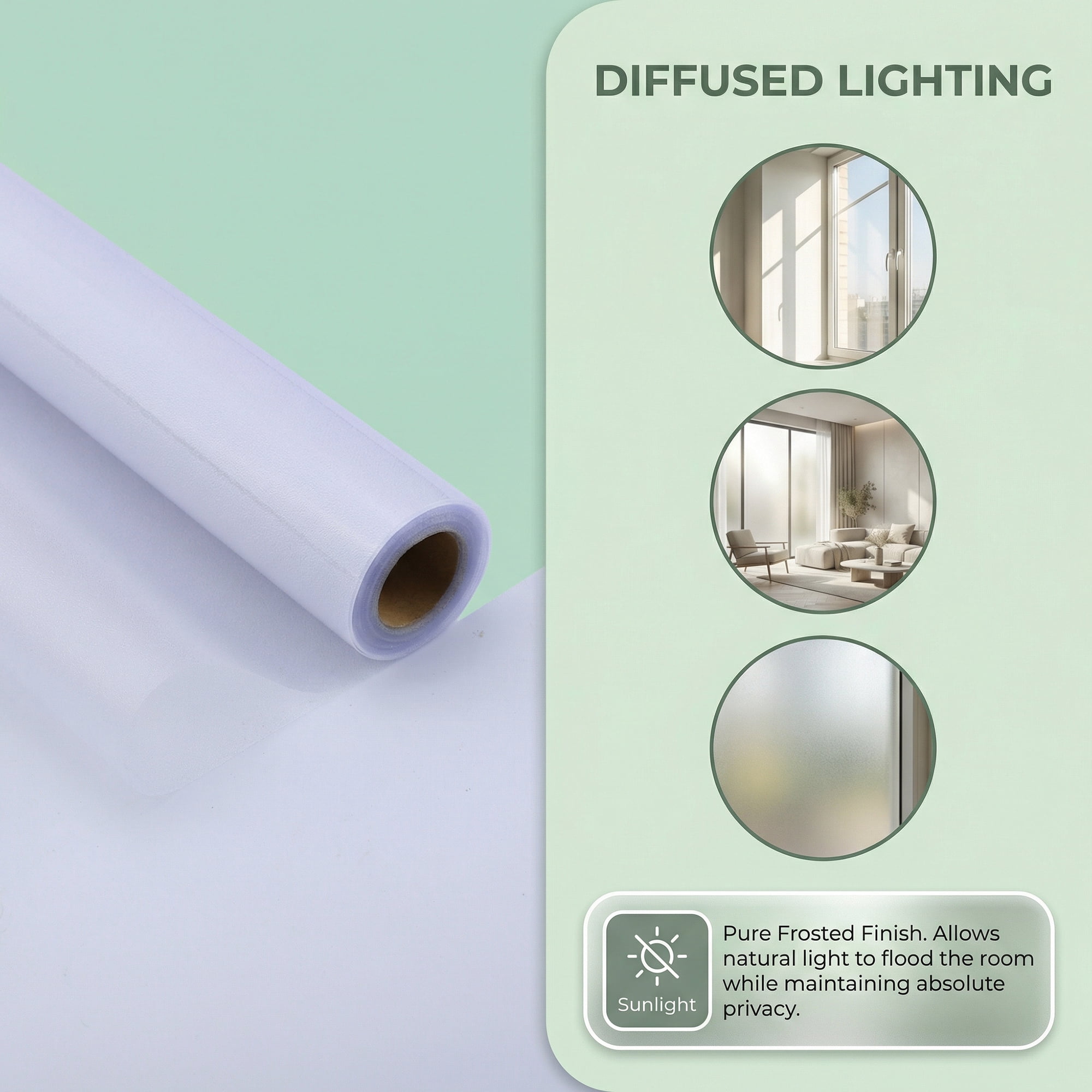 Unique Bargains Static Cling Frosted Window Privacy Film Matte Silver 39.4" x 23.6"