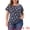 Navy Blue, variant on DARING DIVA Women's Plus Floral  Loose Casual Basic Blouse 2X Blue