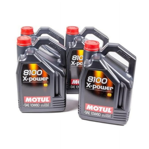 Motul USA 106144-4 5 Litre 8100 X-Power 10W60 Oil - Case of 4