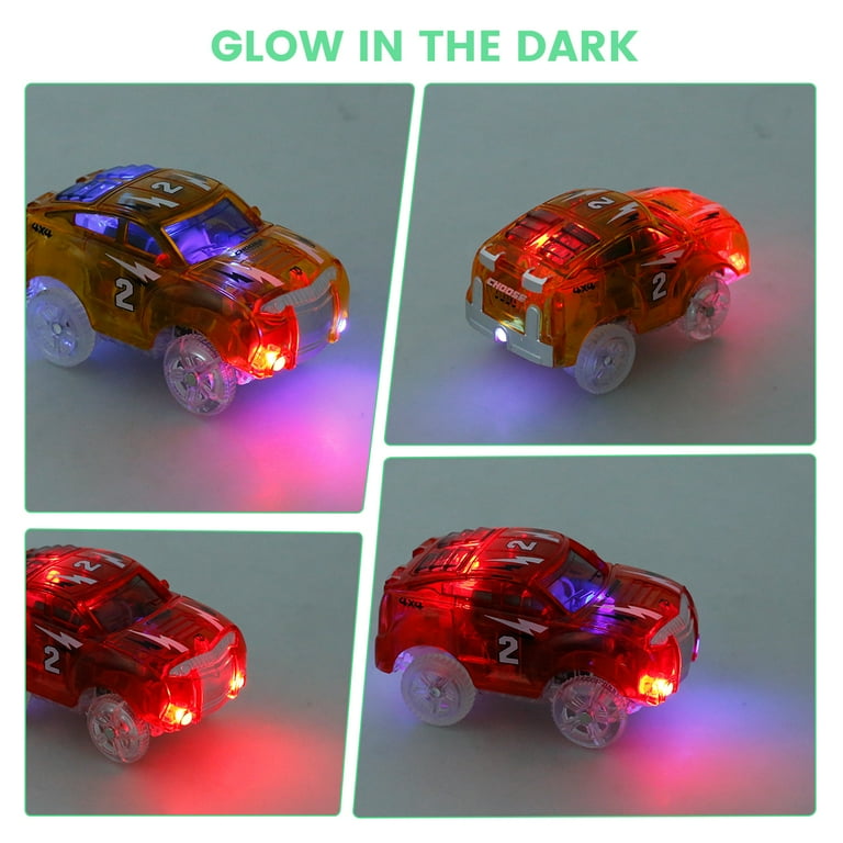 Electronics Car Flashing Lights Magic Tracks Car LED Lights Glowing Track  Models Boys&Girls Educational Toy For Children Car Toy