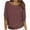 Brown, variant on ZRGHAOYLQ Womens Elegant Crochet Sweaters Dressy Casual 3/4 Sleeve Shirts Loose Fit Crewneck Pullover Sweater Solid Color Fall 2025 Jumper Tops