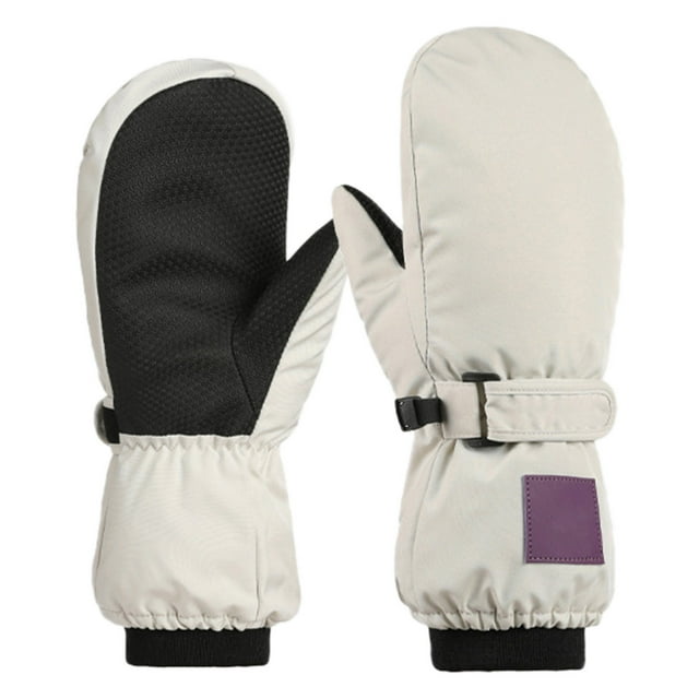 Insulated Youth Ski And Cycling Mittens For Cold Weather With Touchscreen Fingertips And Enhanced Grip Technology