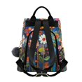 thumbnail image 2 of FORMRS Women's Travel Backpack Purse Anti-Theft Hidden Pockets Casual Shoulder Bag, Blue Colorful Flowers, 2 of 7