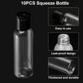 thumbnail image 3 of Uxcell 10PCS Botellas Vacías de Plástico con Tapas Negras de Disco, Botella de Tamaño Pequeño para Viaje de 2oz/60ml, Clara, 3 of 6