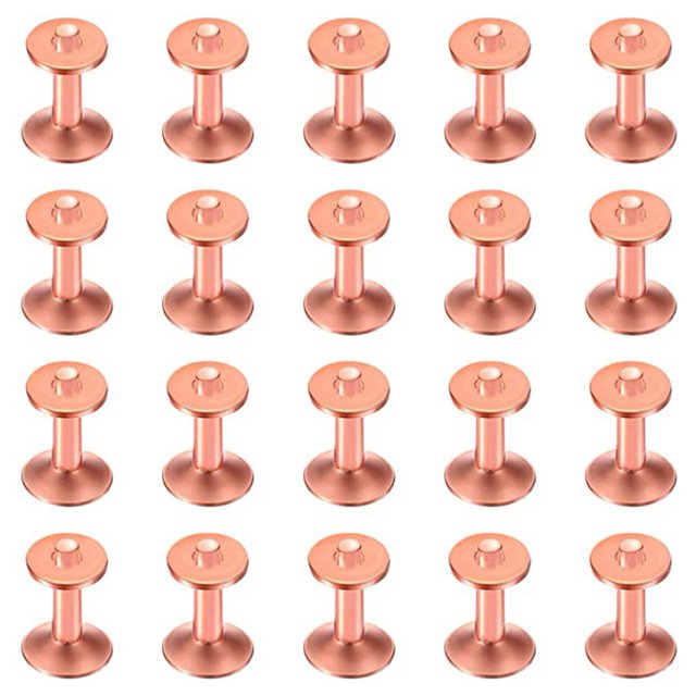 25 Sets Copper Rivet Burrs Washer,15/32 Inch Long Leather Copper Rivet Fastener, for Belts Leather DIY Craft Supplies