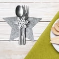 thumbnail image 1 of Soportes Para Cubiertos 20 piezas bolsas de cubiertos de estilo navideño multiusos para decoración (pentagrama gris) Likrtyny Libre de BPA, 1 of 7