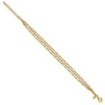 thumbnail image 3 of Finest Gold Leslies Sterling Silver Gold-Tone Multi-Strand with 1 in. Extension 7 in. Bracelet, 3 of 3