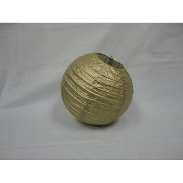 8" GOLD CHINESE PAPER LANTERNS 10 COUNTS
