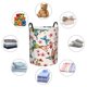 thumbnail image 4 of Balery Watercolor Floral With Butterflies Cesta de ropa redonda con asas, impermeable, independiente, para ropa, juguetes, dormitorio y familia-Small, 4 of 6