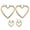 Gold, variant on SUSHANG Double Heart Earrings Heart Pendant with Heart Earrings Double Center Detachable Combination Earrings Gifts for Women