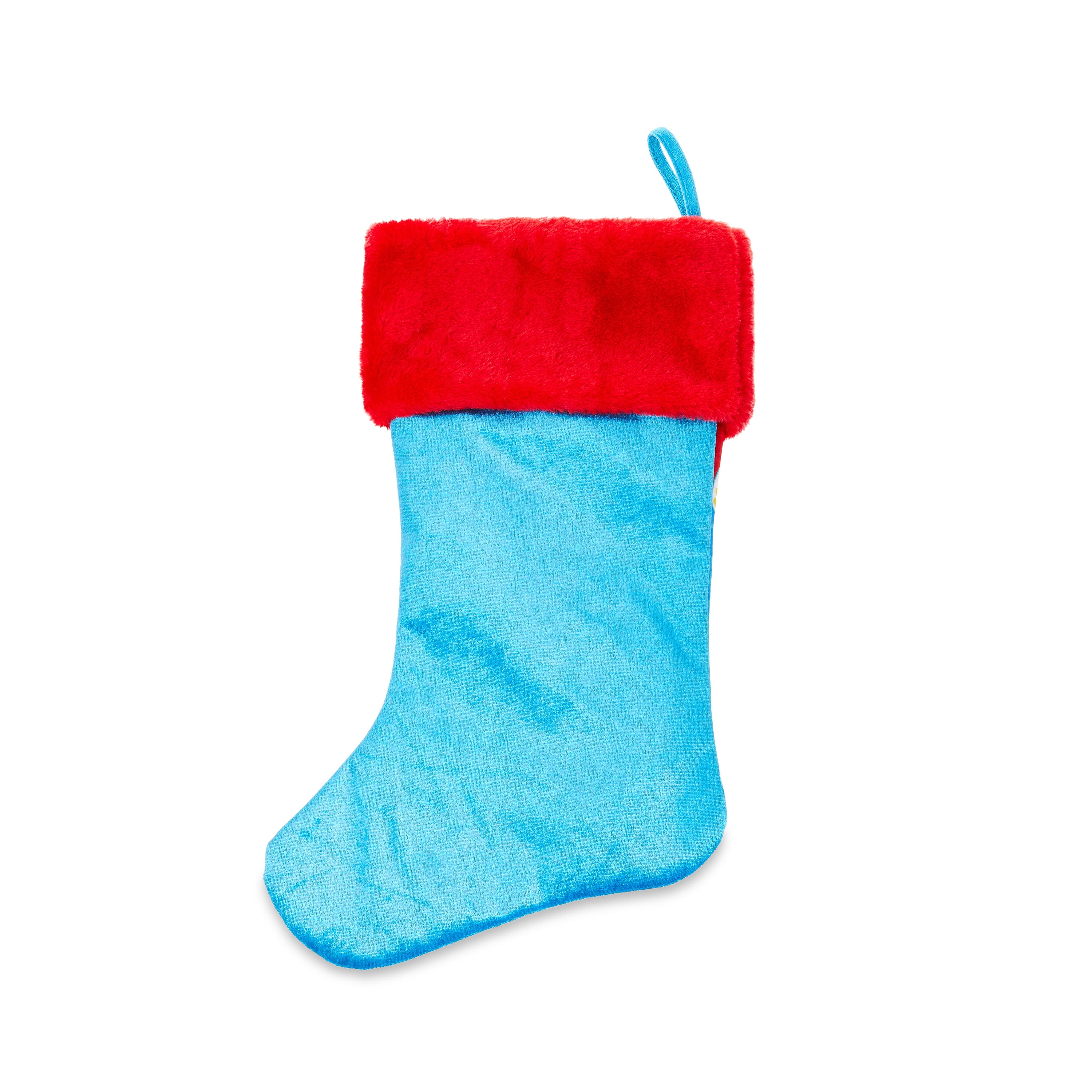 CoComelon 20 inch Velour Christmas Stocking, Polyester, Green