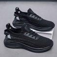 thumbnail image 4 of Men's Lace‑Up Knit Mesh Athletic Running Sneakers, Speckled Pattern Upper Footwear with Curved Thick Midsole for Daily Jogging and Casual Sports Activities, 4 of 7
