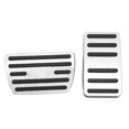thumbnail image 2 of 2PCS Aluminum Alloy Rubber Anti Slip Foot Plate Set for  10 2018-2021, Improve Driving Safety, Easy Installation, 2 of 7