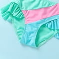 thumbnail image 5 of Happy Town Toddler Girls Two Pieces Swimsuit Color Block Beach Bathing Suit 18M-5T, 5 of 7