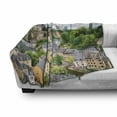 thumbnail image 3 of Landscape Soft Flannel Fleece Blanket, View of Old Town Area Luxembourg City Touristic Destination European Scenic Photo, Cozy Plush for Indoor and Outdoor Use, 60" x 80", Multicolor, by Ambesonne, 3 of 6