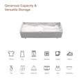 thumbnail image 5 of Better Homes & Gardens Under the Bed Rolling Storage Organizer Bin with Zipper for Sorting Shoes and Clothing, Gray, 5 of 10