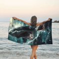thumbnail image 5 of KLL Wave Ocean Animal Shark Microfiber Beach Towel Fast Drying,Extra Large Sand Free Beach Towel Super Lightweight Towels, 5 of 5