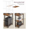thumbnail image 4 of VASAGLE L-Shaped Computer Desk, Corner Desk, 54-Inch Writing Study Workstation, Rustic Brown and Black, 4 of 6