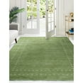 thumbnail image 7 of EORC Green Handmade Wool Transitional  Rug, 5' x 8', 7 of 7