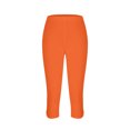 thumbnail image 3 of Womens Capri Leggings Pants Clearance Clothes Under $5.00 Casual Stretch Athletic Workout Yoga Pants High Waist Slim Fit Trousers, 3 of 6