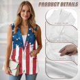 thumbnail image 6 of Uorisanigo Flag Print Women’s Sleeveless Vest Tops Size 2XL V Neck Blazer Vest for Women Lightweight Blazers Suit Vests Top Fashion, 6 of 7