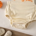 thumbnail image 4 of eczipvz Newborn Baby Girl Boy My First Christmas Outfit Corduroy Bubble Romper Overalls Letter Santa Hat Embroidery Sleeveless Jumpsuit Suspender Overall Beige,3-6 Months, 4 of 7