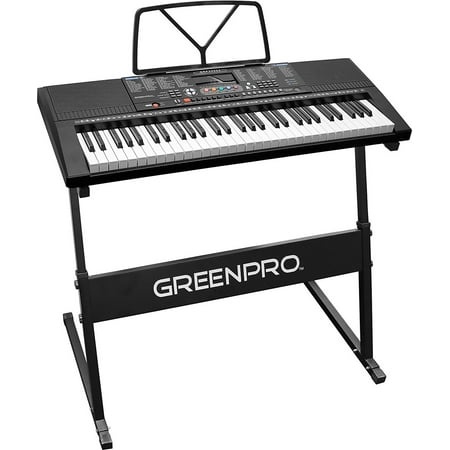 GreenPro 61 Key Portable Electronic Keyboard LED Display with Adjustable Stand and Music