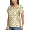 thumbnail image 2 of Vsdgher Cowgirl Boots 3 Women Shirts V Neck Short Sleeve Tops T-Shirt Basic Tees, S to 3XLLarge, 2 of 5