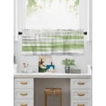 thumbnail image 5 of Valances for Windows Green Grey Rod Pocket Cafe Window Treatments Valance Curtains for Kitchen Bathroom Laundry Basement Windows 42"x18", 5 of 9