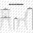 thumbnail image 2 of 2xhome Black Mid Century Farmhouse Cross Back Chair With X Back Assembled Solid Real Wooden Frame Antique Style Dining Chair Side Armless Accent Chair Woven Kitchen Task Work Desk, Set of 1, 1 piece, 2 of 11
